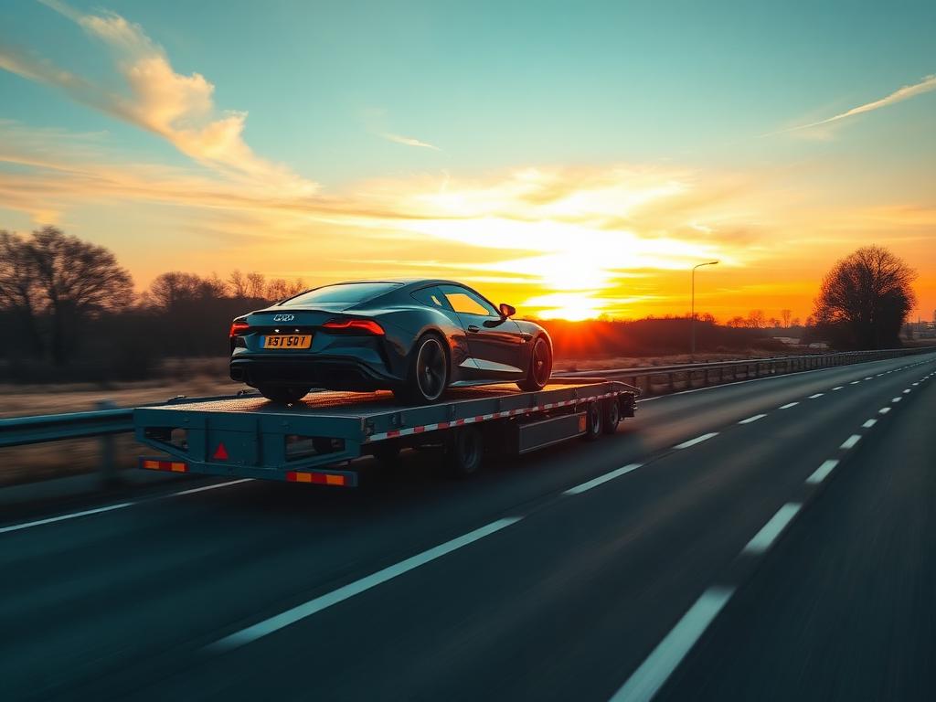 Vehicle transport on UK motorway