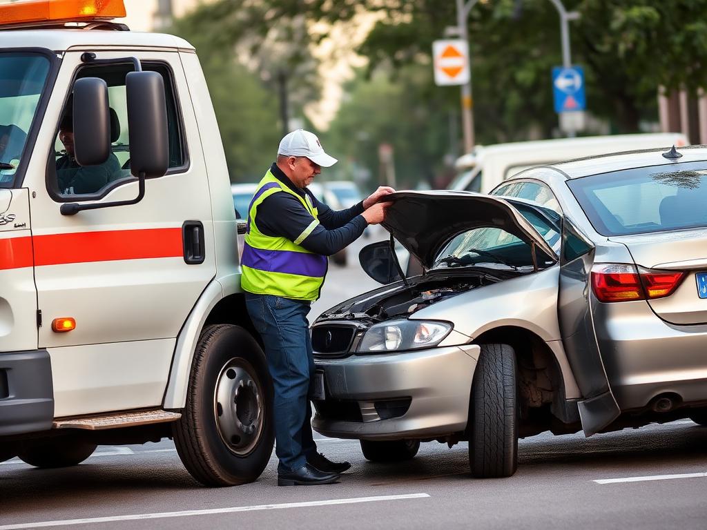 Professional tow truck operator
